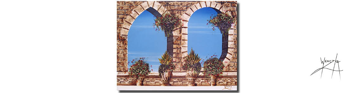 Abstract painting, Jan Wenczka, Wenczka Art, London painter, London artist, Mediterranean art, Mediterranean arches